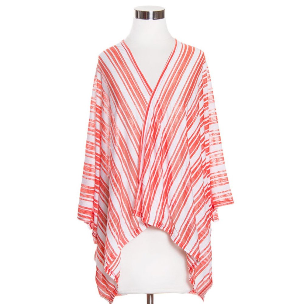 LOF Solid Striped Pattern Fashion Wrap